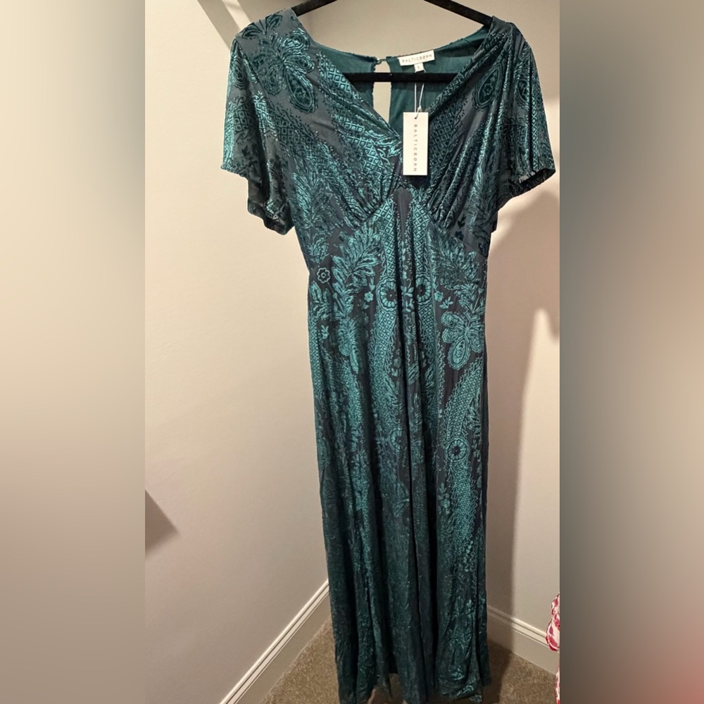 Baltic Born Teal Paisley Maxi Dress
